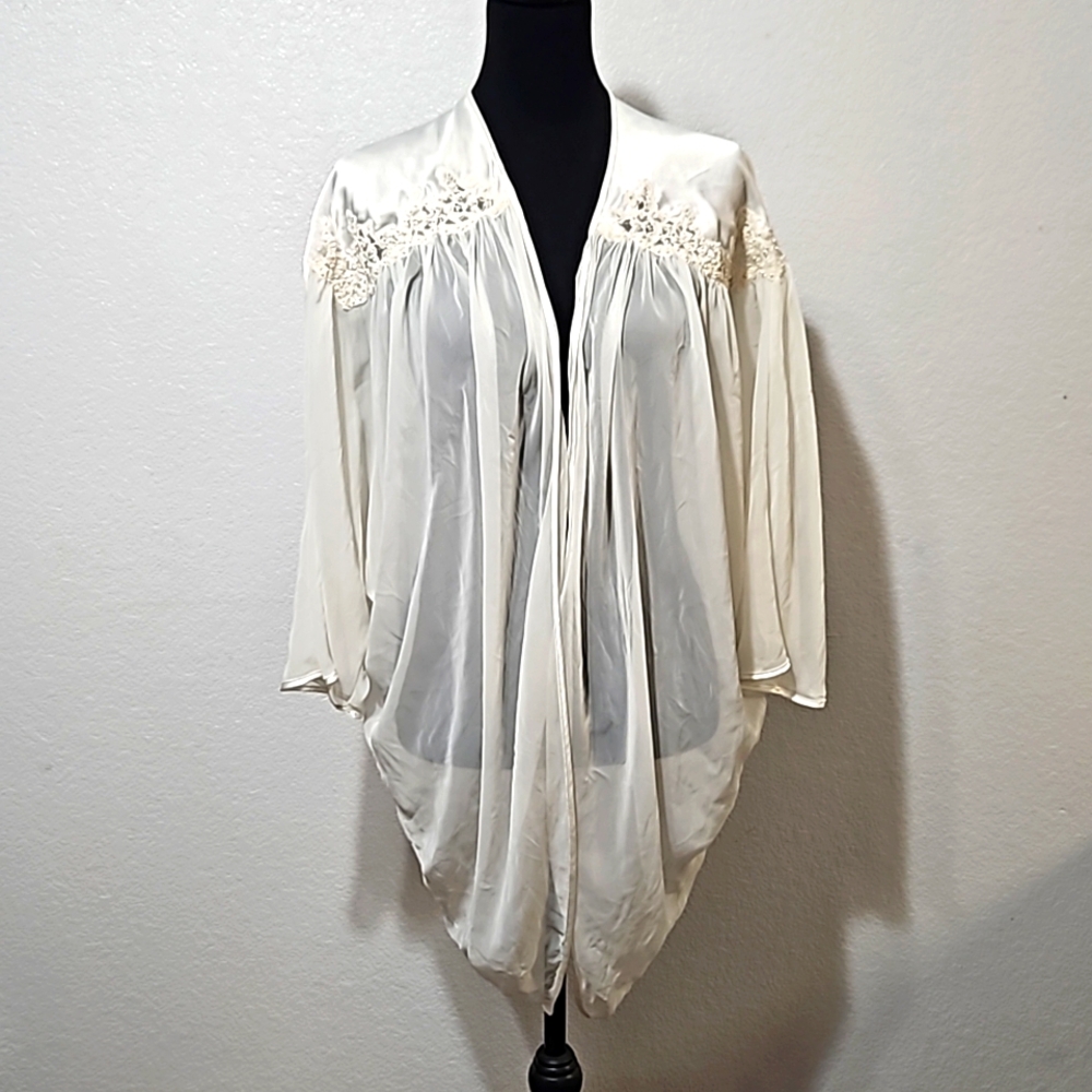 Victoria's Secret Gold Label Beaded Sheer Robe Cover Up
